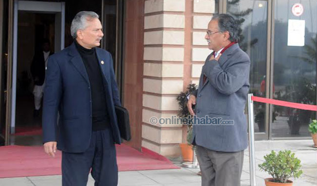 Prachanda-and-baburam-at-Newbaneshwor