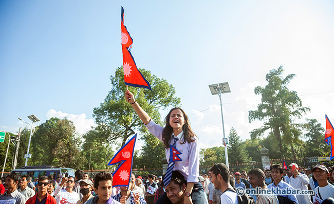 Nepali youth protest against Indian interface (10)