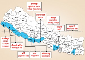 Indian Dams in Nepalese River