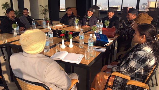 Maoist-Ministers-meeting-with-party-Leaders