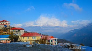 D4.54 view of Ghorepani village and background is the Dhaulagiri_