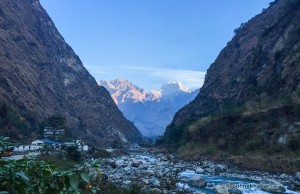 Mt Nilgiri, Kaligandaki river & Tatopani Market on the corner_