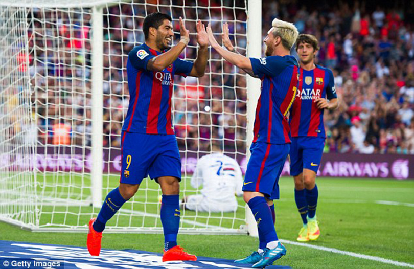Luis Suarez and Lionel Messi