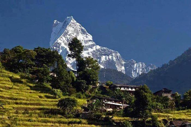 घान्द्रुकबाट देखिएको माछापुछ्रे
