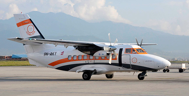 गोमा एयरको नयाँ जहाजले लुक्ला र जोमसोम उडान भर्ने