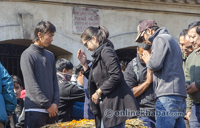 Sarad n nisha at shakti's father Funeral (33)