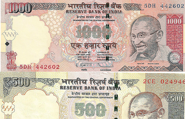 Indian Currency 1000-500