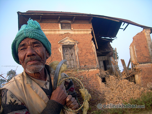 मुगास्थित थापा परिवारको घर रेखदेख गर्ने बीरबहादुर भुजेल