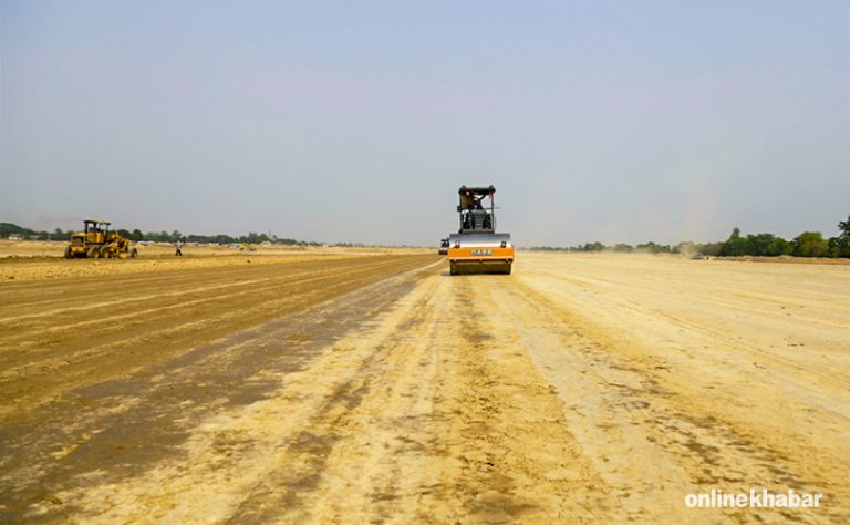 गौतमबुद्ध विमानस्थललाई निर्माण सामग्रीको अभाव