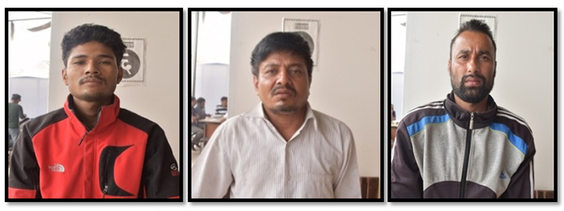 नारायण श्रेष्ठ, रामचन्द्र थापा र दिपक सापकोटा । बायाँबाट क्रमश
