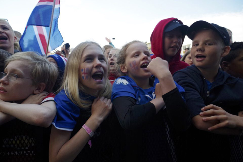 Iceland fans in the capital of Reykjavik2