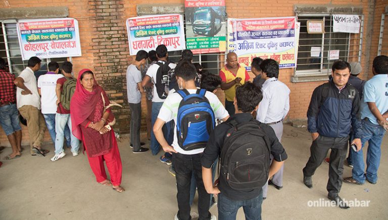 दशैंका लागि २२ भदौदेखि टिकट बुकिङ खुल्ने