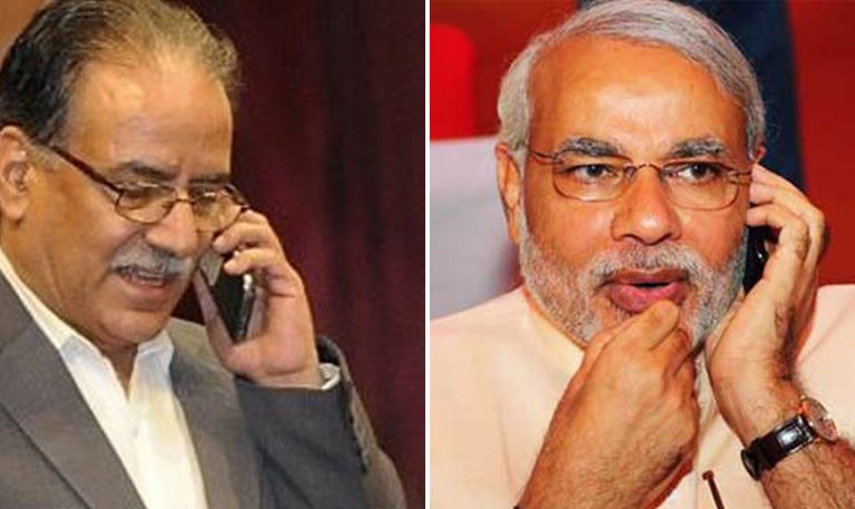 प्रधानमन्त्री प्रचण्ड र भारतीय समकक्षी मोदीबीच टेलिफोन कुराकानी