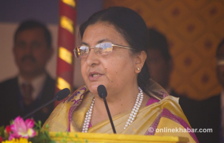 जनशक्तिलाई स्वदेशमा नै रोजगारीका अवसर सिर्जना गर्न राष्ट्रपतिको जोड