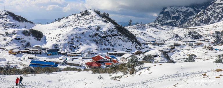 कालिञ्चोकमा हिउँसँग पौंठेजोरी (फोटो फिचर)