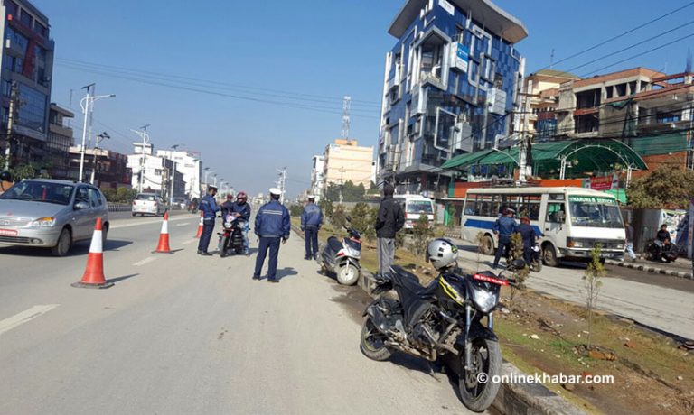 उपत्यकामा १३०० ट्राफिक प्रहरी परिचालन, ६८ स्थानमा चेकिङ