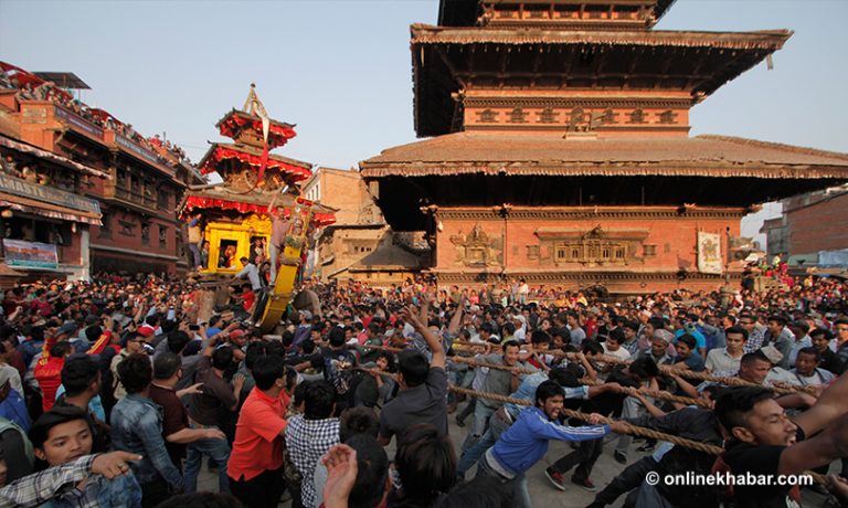 आजदेखि बिस्केट जात्रा : झडप रोक्न दिउँसै रथ तान्ने तयारी