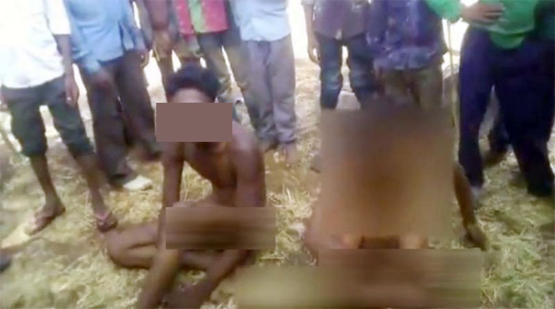 Four boys stripped naked, robbed