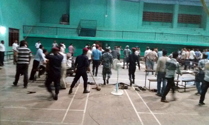 भरतपुरको मतगणनास्थलमा तनाव, माओवादी प्रतिनिधिले मतपत्र च्याते