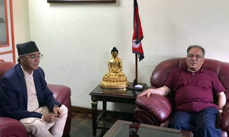 राजपालार्इ चुनावमा ल्याउन देउवा र प्रचण्डबीच छलफल