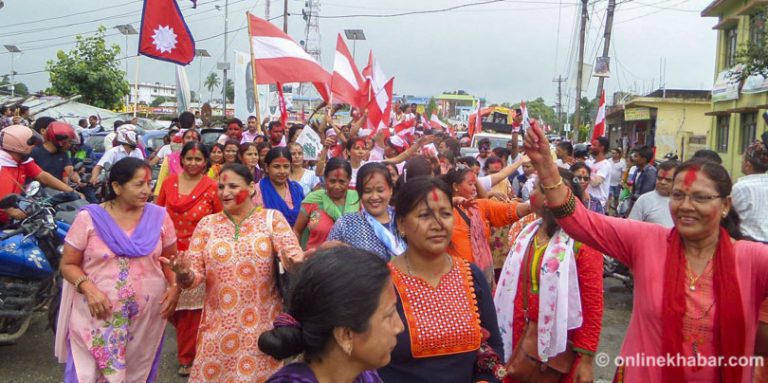 बिराटनगरमा कांग्रेसको विजय उत्सव, हेर्नुस् ७ तस्वीर