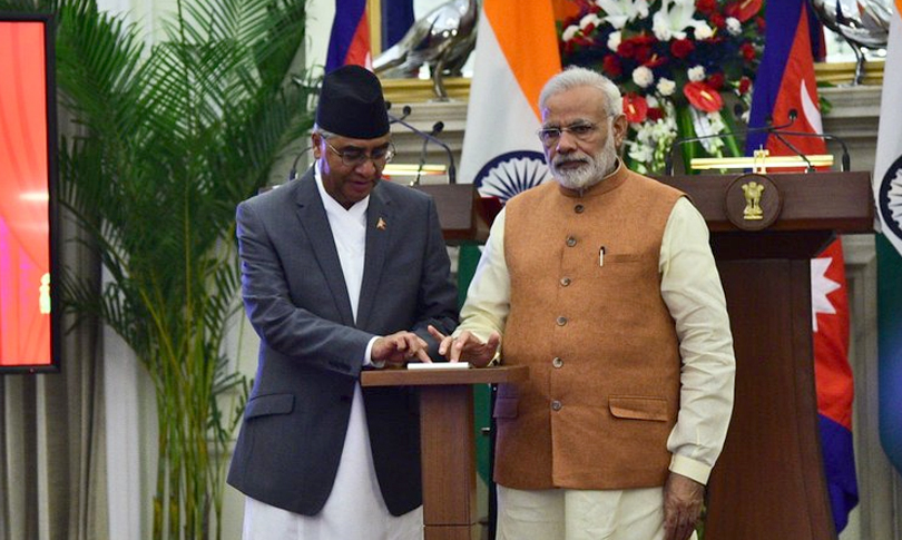 देउवा र मोदीले दिल्लीबाट स्विच थिचेर गरे कटैया-कुशाहा प्रशारणलाइनको उद्घाटन