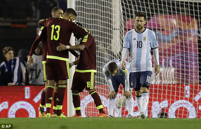 अर्जेन्टिनाले भेनेजुएलासँग बराबरी खेल्यो, विश्वकप छनौट कठिन बन्दै