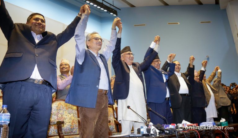 एमाले-माओवादी-नयाँशक्तिः कमजोर धरातलको एकता