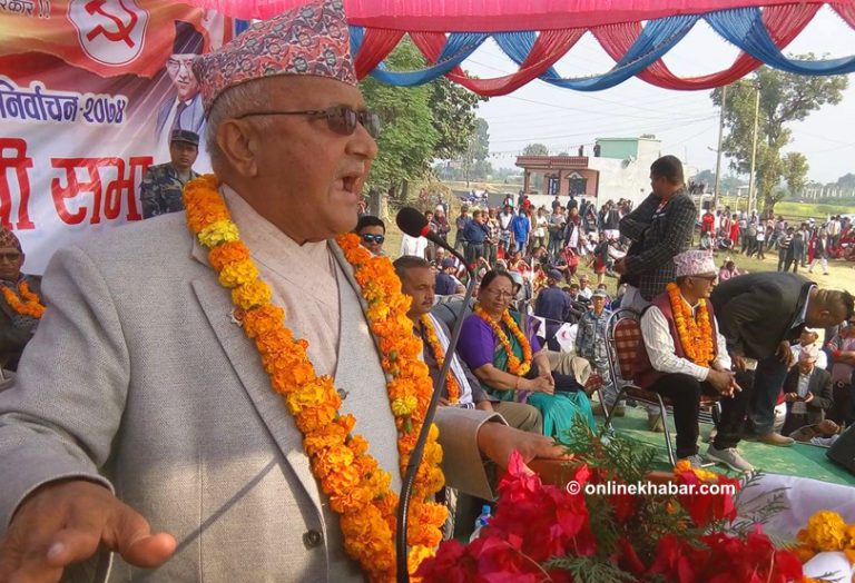 एमाले-माओवादी एकता भाँड्ने षडयन्त्र नगर्न ओलीको चेतावनी