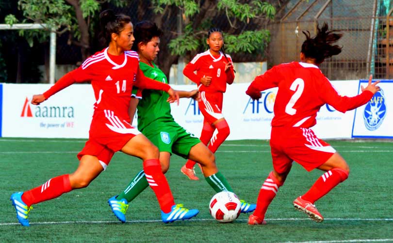यू-१५ महिला साफको पहिलो खेलमा नेपाल बंगलादेशसँग ६-० ले पराजित