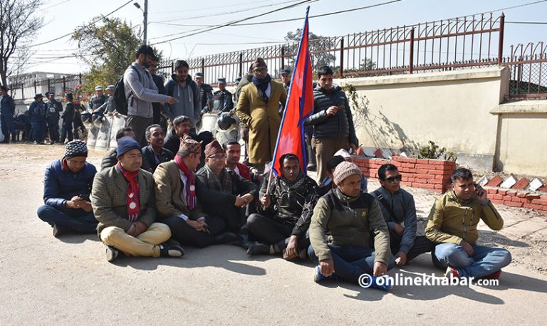 वीरगञ्जमा भारतले सीमा मिचेको भन्दै काठमाडौंमा बिरोध