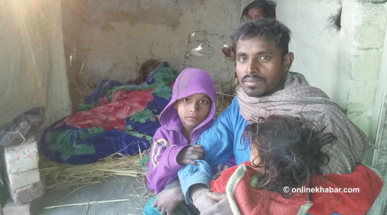 शीतलहरले सप्तरीका दलितवस्तीमा बेहाल, चुपचाप स्थानीय सरकार