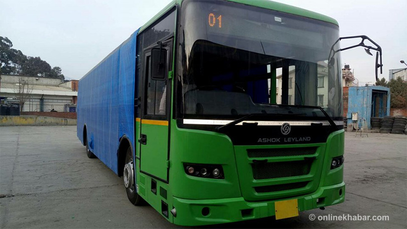 Sajha Yatayat welcomes first semi-low floor bus to its fleet
