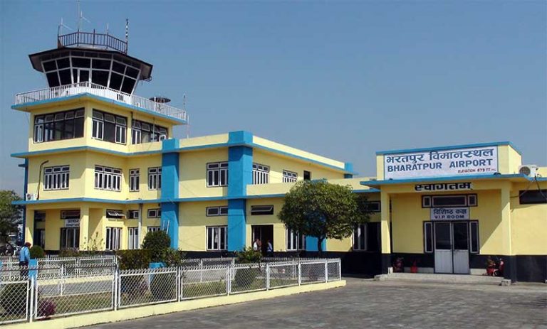 वर्षाले भरतपुरमा हवाइ सेवा प्रभावित