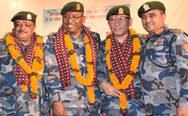 सशस्त्रका आईजीपी श्रेष्ठसहित दुई एआईजीको विदाइ