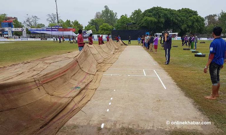 डीपीएल : वर्षाले खेल स्थगित भएपछि महेन्द्रनगर र अत्तरियाले अंक बाँडे