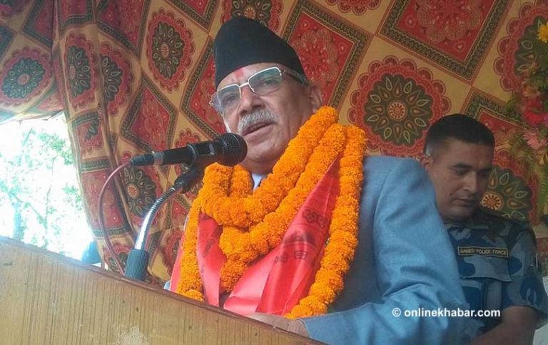 प्रदेश ३ को राजधानी काभ्रे माग गर्नेलाई प्रचण्डले भने : मैले यसै नभनौं