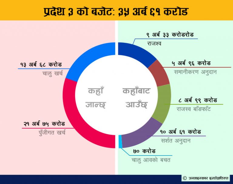 इन्फोग्राफिक्समा हेर्नुस् सात वटै प्रदेशको बजेट