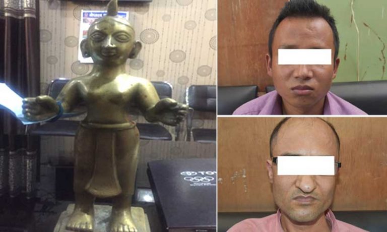 बालगोपालको सय वर्ष पुरानो मूर्तिसहित दुई जना पक्राउ