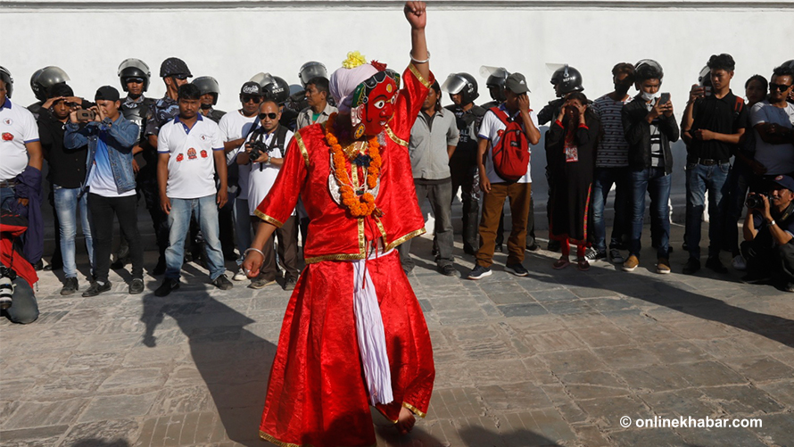 हनुमानढोकामा मनाइयो इन्द्रजात्रा (फोटो फिचर)