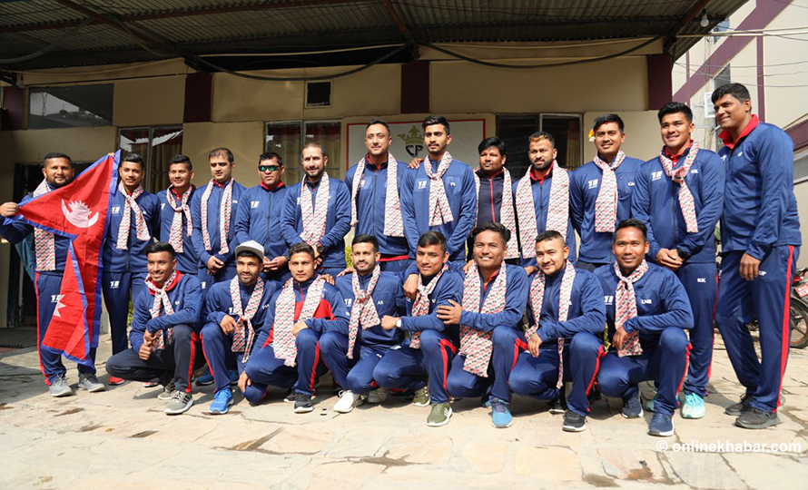 युएईविरुद्ध क्रिकेट सिरिज खेल्ने नेपाली क्रिकेट टिमको विदाइ