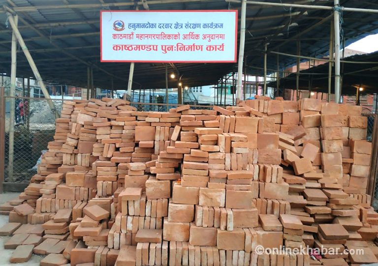 असारसम्म काष्ठमण्डपको भुइँ तलाको काम सकिने