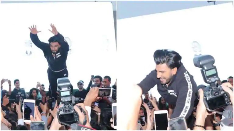 भीडमा जम्प गरेपछि रणवीरले माफी मागे