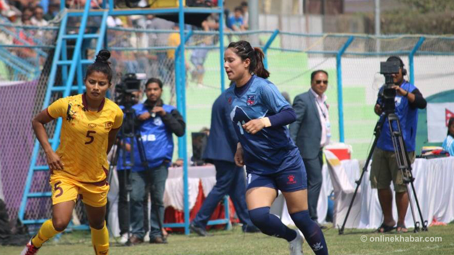 साफ महिला : पहिलो हाफमा श्रीलंकाविरुद्ध नेपालको अग्रता
