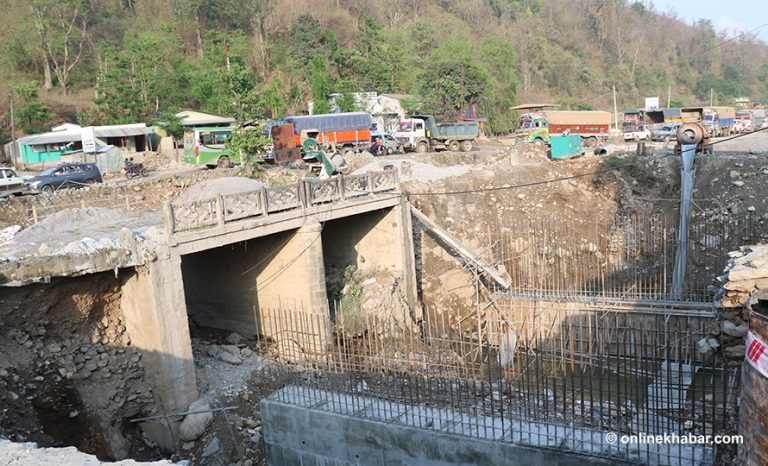 नारायणगढ–मुग्लिन सडकमा पुल निर्माणले गति लियो