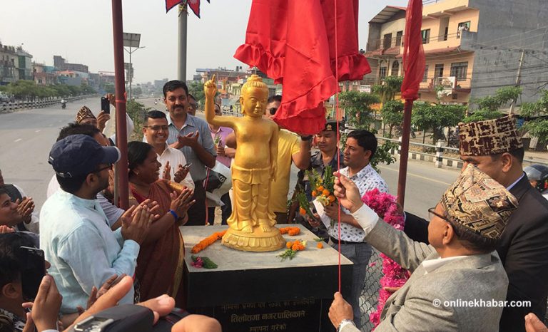 तिलोत्तमाको ६ लेन सडक बुद्धमय बनाइँदै