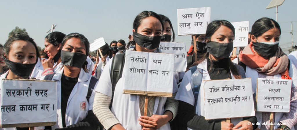 नर्समाथि चरम श्रमशोषण : कोही जागिर छाडेर घरमै, कोही विदेश भासिंदै