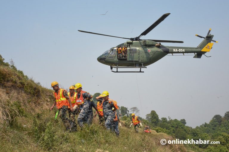विमान दुर्घटनाको नाटक ! यसरी गरियो ‘रिहर्सल’
