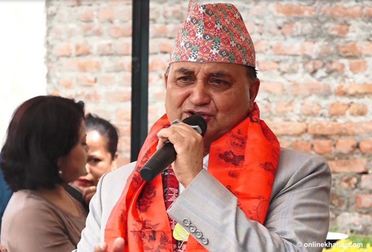 बसुन्धरामा पूर्व एमालेको भेला, ईश्वर पोखरेलको सम्बोधन