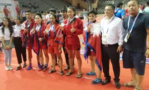 एशियन साम्बोमा नेपाली खेलाडीलाई ५ पदक